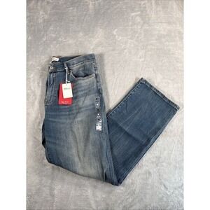 Lucky Brand Easy Rider Boot Jeans Mens 36x32 Blue Medium Coolmax Stretch Western